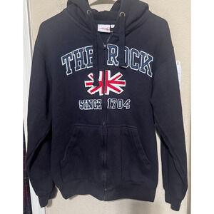 Top of the Rock Gibraltar Sweatshirt Hoodie Black sz S unisex cable car souvenir